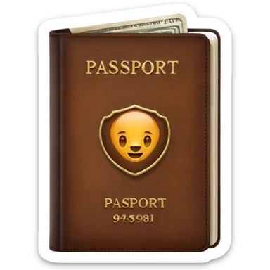 Travelling passport sticker