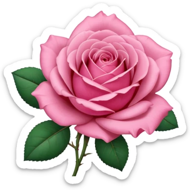 “A Polaroid photo of a pink rose  sticker