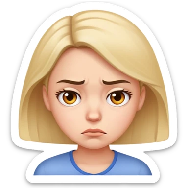 Annoyed girl sticker