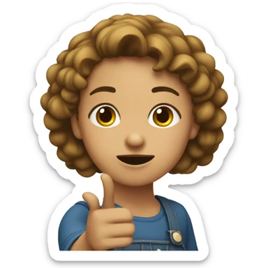 Girl pointing saying that’s not nice sticker