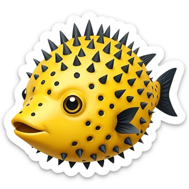 puffer fish sticker