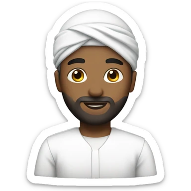 Boy with white shirt and  beard and turban sticker