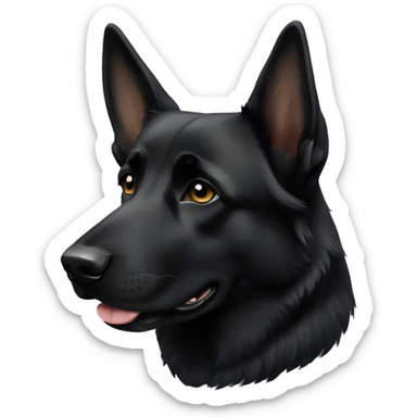 Black German shepherd sticker