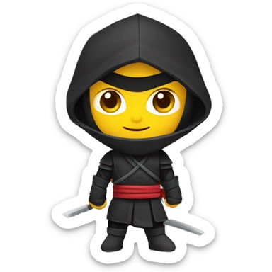 ninja alegre palabra VOTTUN sticker