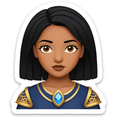 Legh-Anne Pinnock with Black Hair sticker