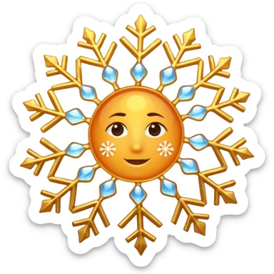 hair strand with sun and snowflake symbols sticker