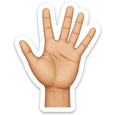 raised hand (stop gesture) sticker