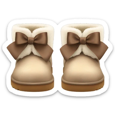 UGG slippers with bows sticker