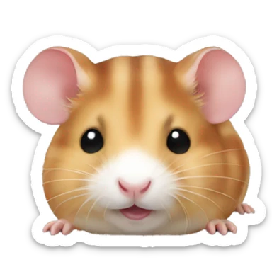 hamster with beef  sticker
