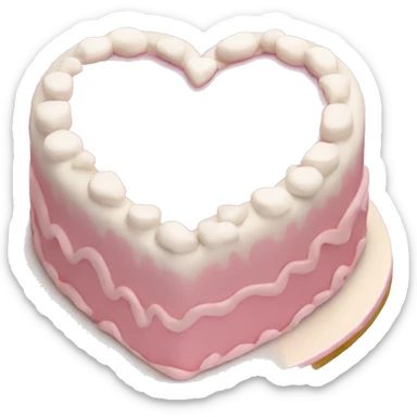 Light Pink heart birthday cake sticker