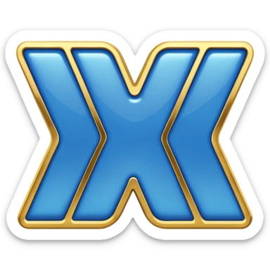 the word "yes" in blue and gold sticker