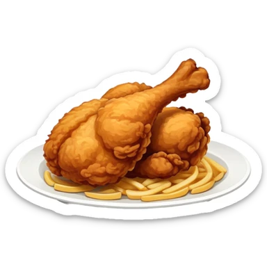 Fried chicken sticker