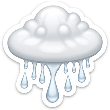 white glue drops falling sticker