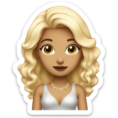 Glamorous girl pretty sticker