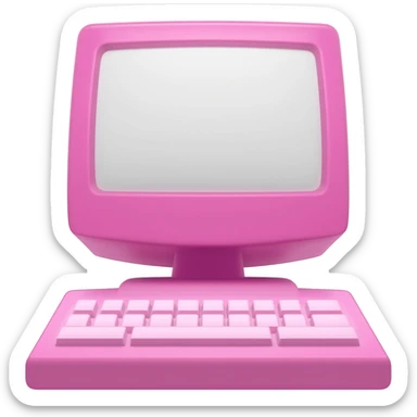 pink computer sticker