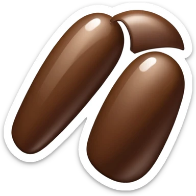 Emoji uñas acrilicas café sticker