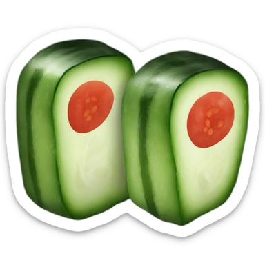 6x Cucumber Maki sticker
