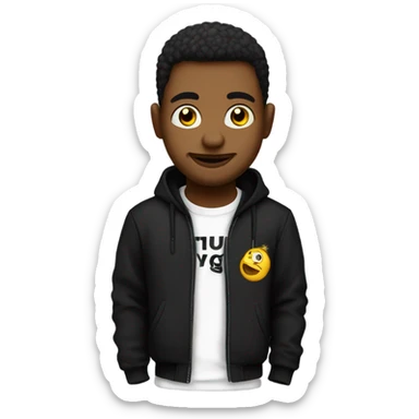 Me in a black “thug life” tshirt sticker