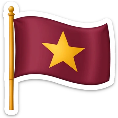 Bandera color vino sin diseño sticker