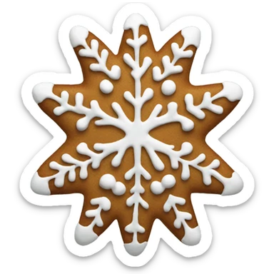 Gingerbread snowflake sticker