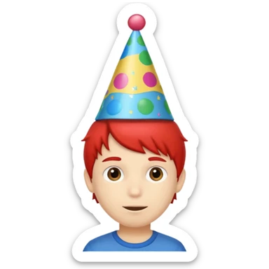 party hatted boy sticker