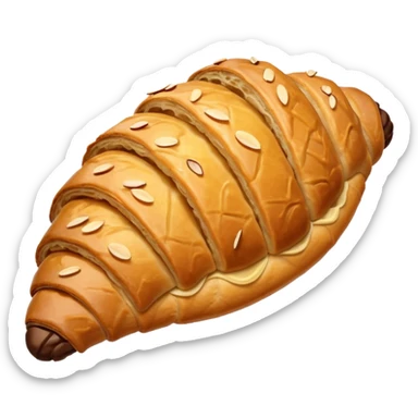 Almond chocolate banana croissant  sticker