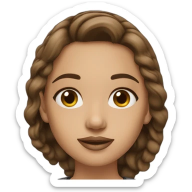 Make up artist girl (brown hair) sticker