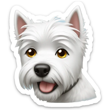 Crying Westie sticker