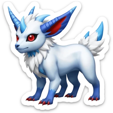 Garurumon-Trico-Amaura-Absol-fusion-creature (full body sticker