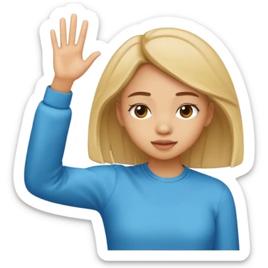 Girl doing a dab sticker