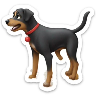 dog bowlling sticker
