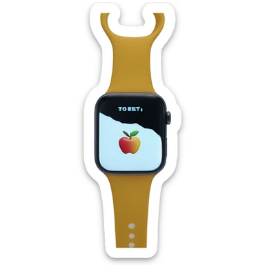 apple watch on the hand sticker