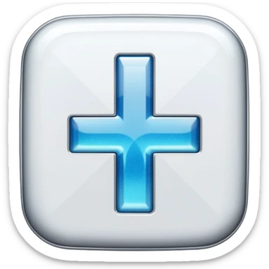 glitter white symbol of hospital sticker