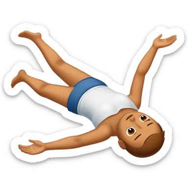 Une personne allongé qui s’élève vers le ciel  sticker