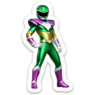 dark rainbow power ranger full body sticker