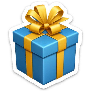 opened gift box sticker