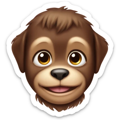 Puppy monkey baby sticker