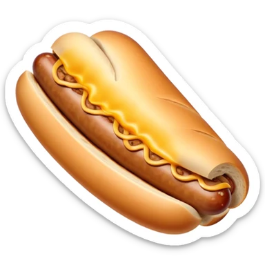 Sausage Sizzle Cinematic Realistic Sausage Sizzle Dish Emoji, depicted as a sizzling sausage tucked into a triangular slice of bread, rendered with rich textures and dynamic, warm lighting. sticker