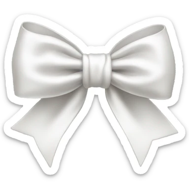white satin bow sticker