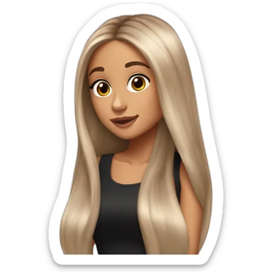 Ariana grande with long hair  sticker