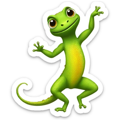 a dancing gecko GIF sticker