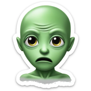 alien giving sassy side eye sticker