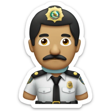 Mexican with a mustache getting pulled over by someone in a police uniform   sticker