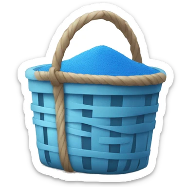 blue powder in basket sticker