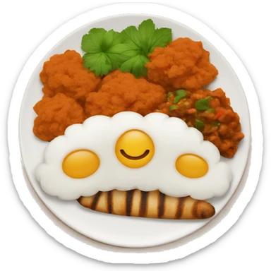 INDIAN FOOD ON A PLATE sticker