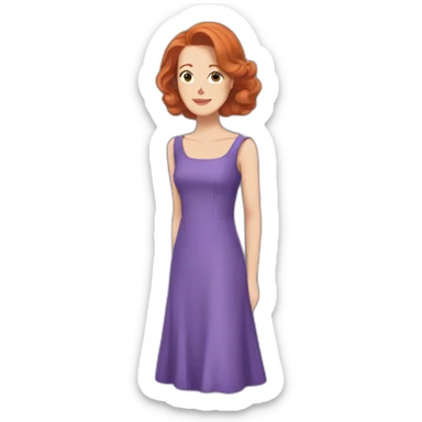 Audrey fleurot long purple dress sticker