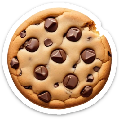 super realistic chocolate chip cookie sticker