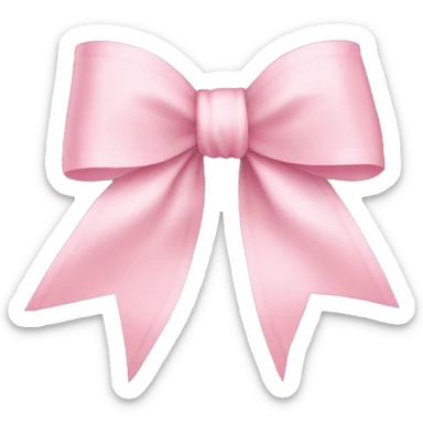 light pink ribbon bow sticker
