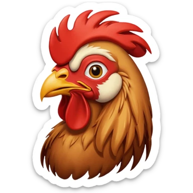 Un gallo con la cabeza de Jesús  sticker