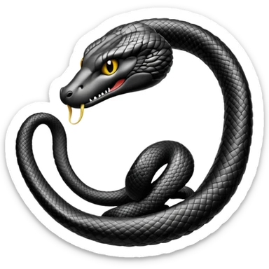 Faça o ouroboros a cobra comendo seu próprio rabo em preto e branco de forma bonita sticker